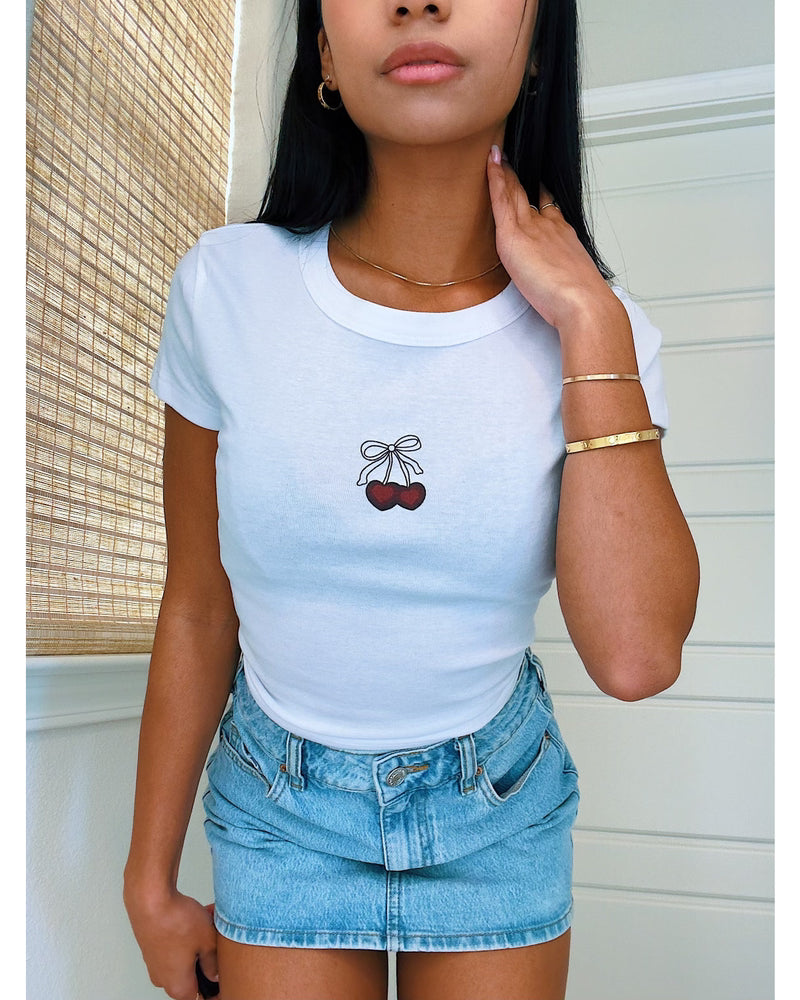 Cherry Hearts Coquette Aesthetic Shirt