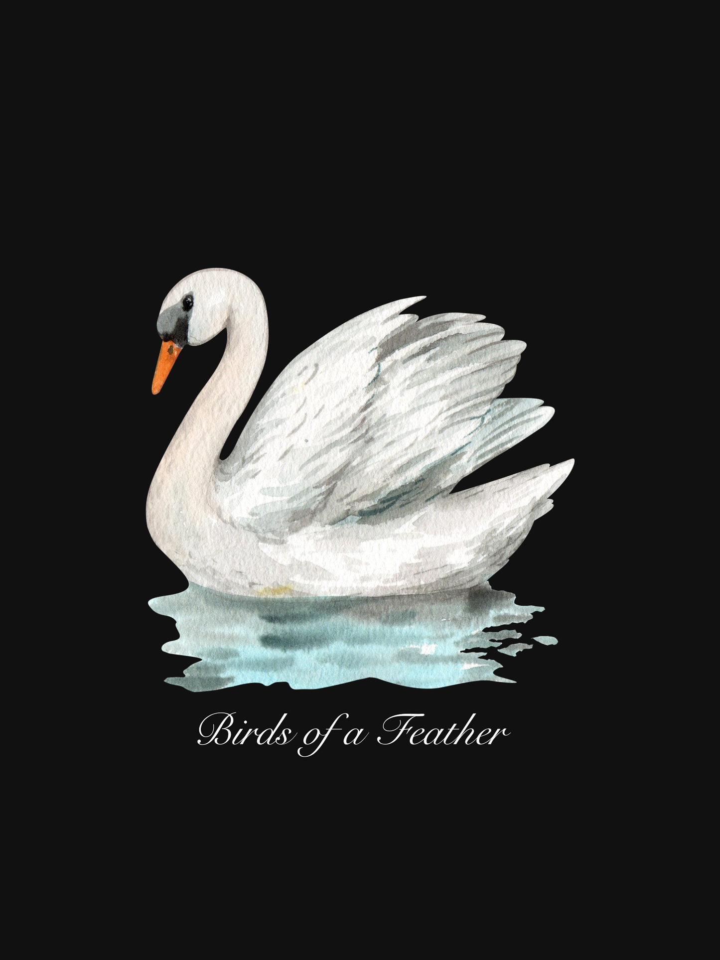 White Swan Birds of a Feather  Baby Tee