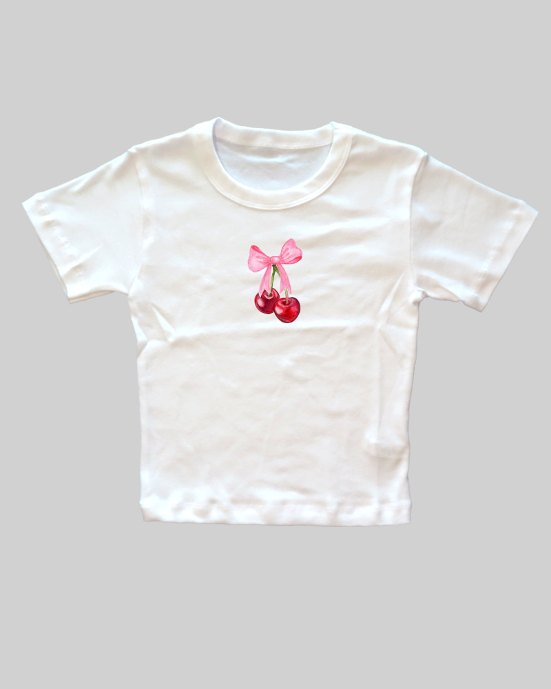 Cherry Bow Baby Tee