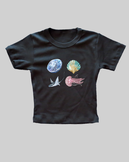 Coastal Grandma Fitted Baby Tee