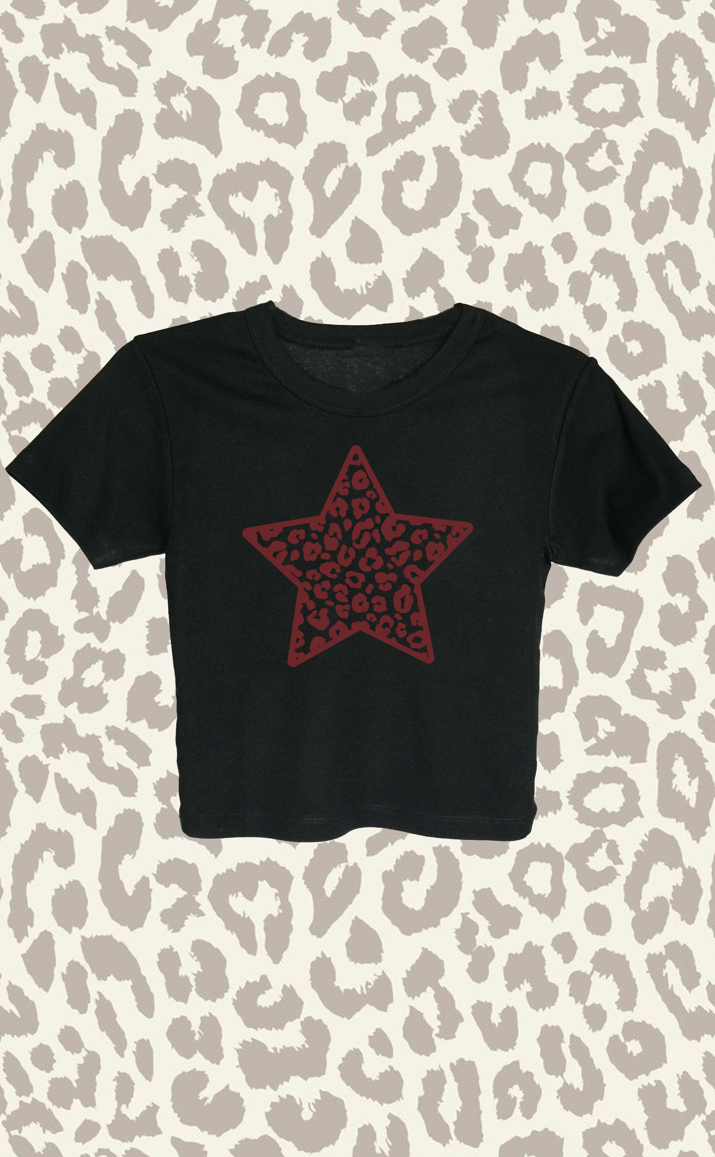 Cheetah Star Fitted Baby Tee