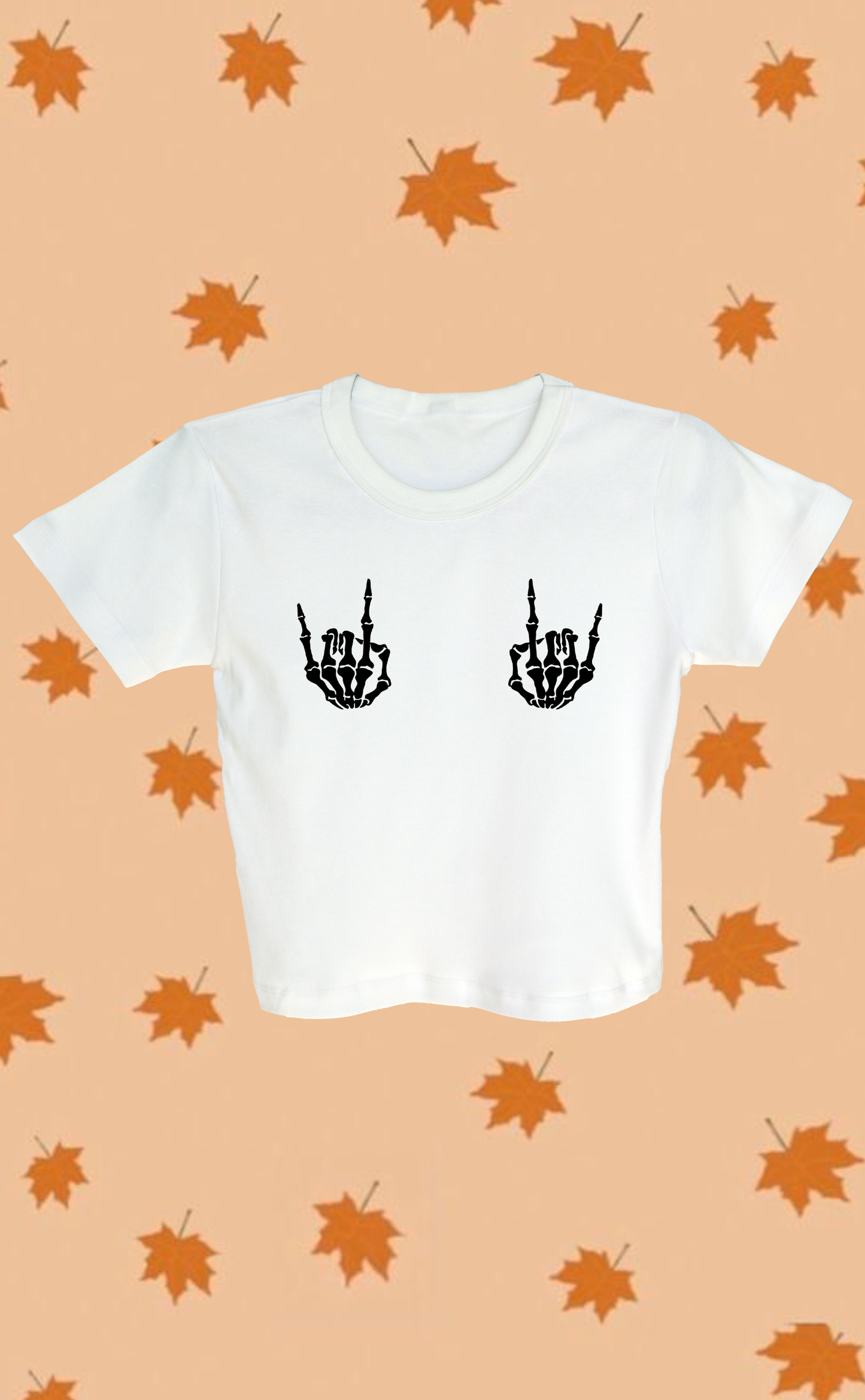 Skeleton Fitted Baby Tee