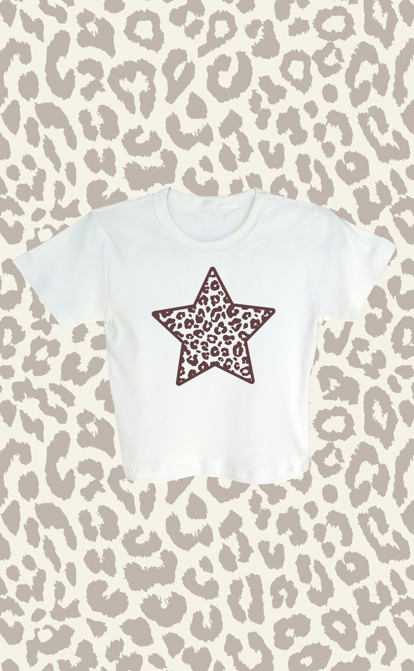 Cheetah Star Fitted Baby Tee