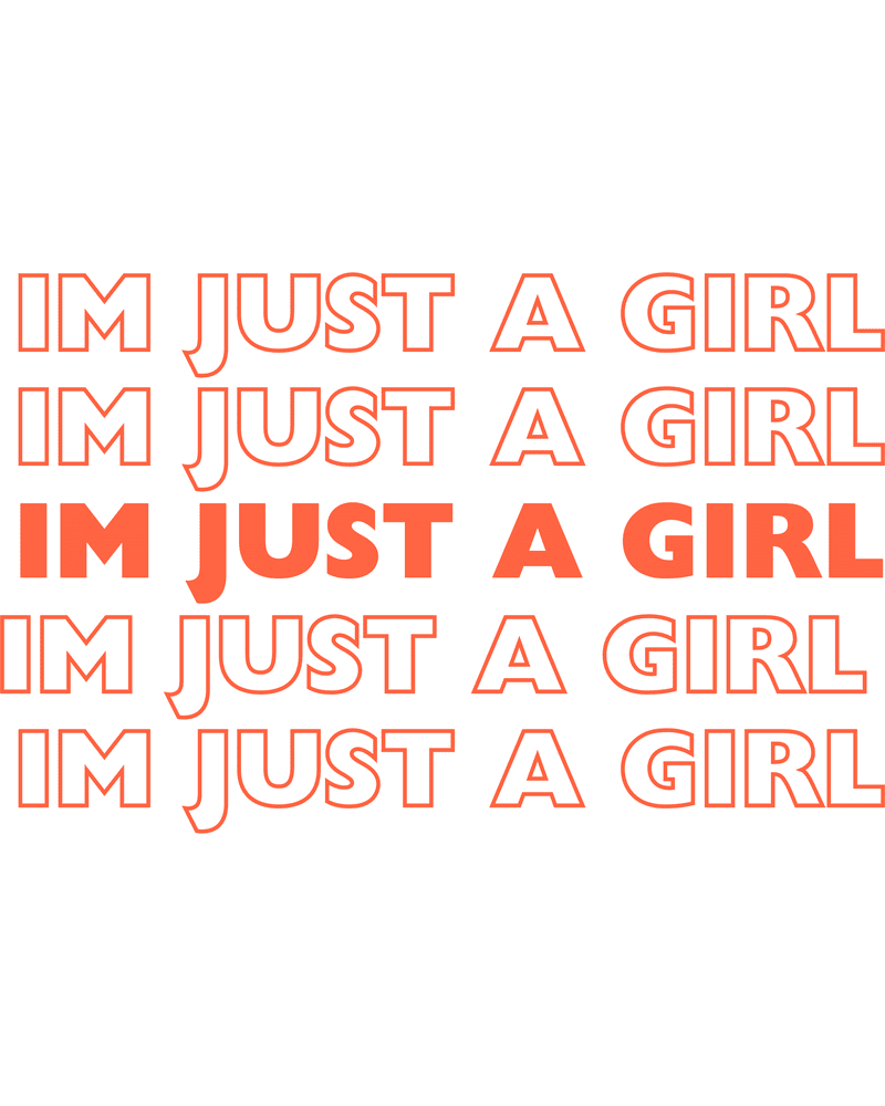 I'm Just a Girl Fitted Baby Tee