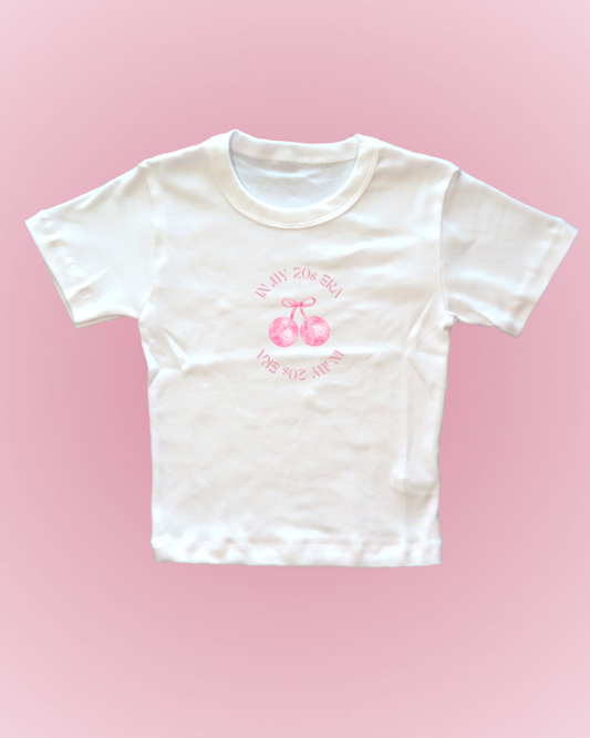 'In My 20s Era' Coquette Disco Bow Baby Tee