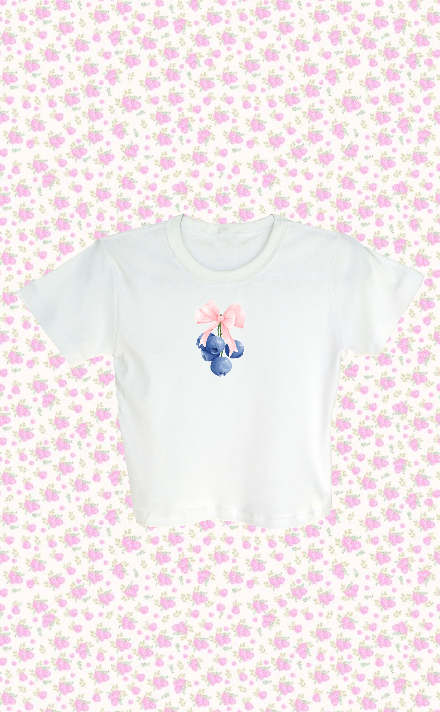 Coquette Blueberries Fitted Baby Tee