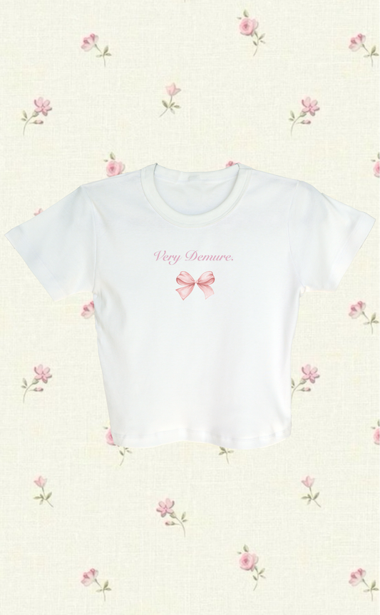 Very Demure Fitted Baby Tee