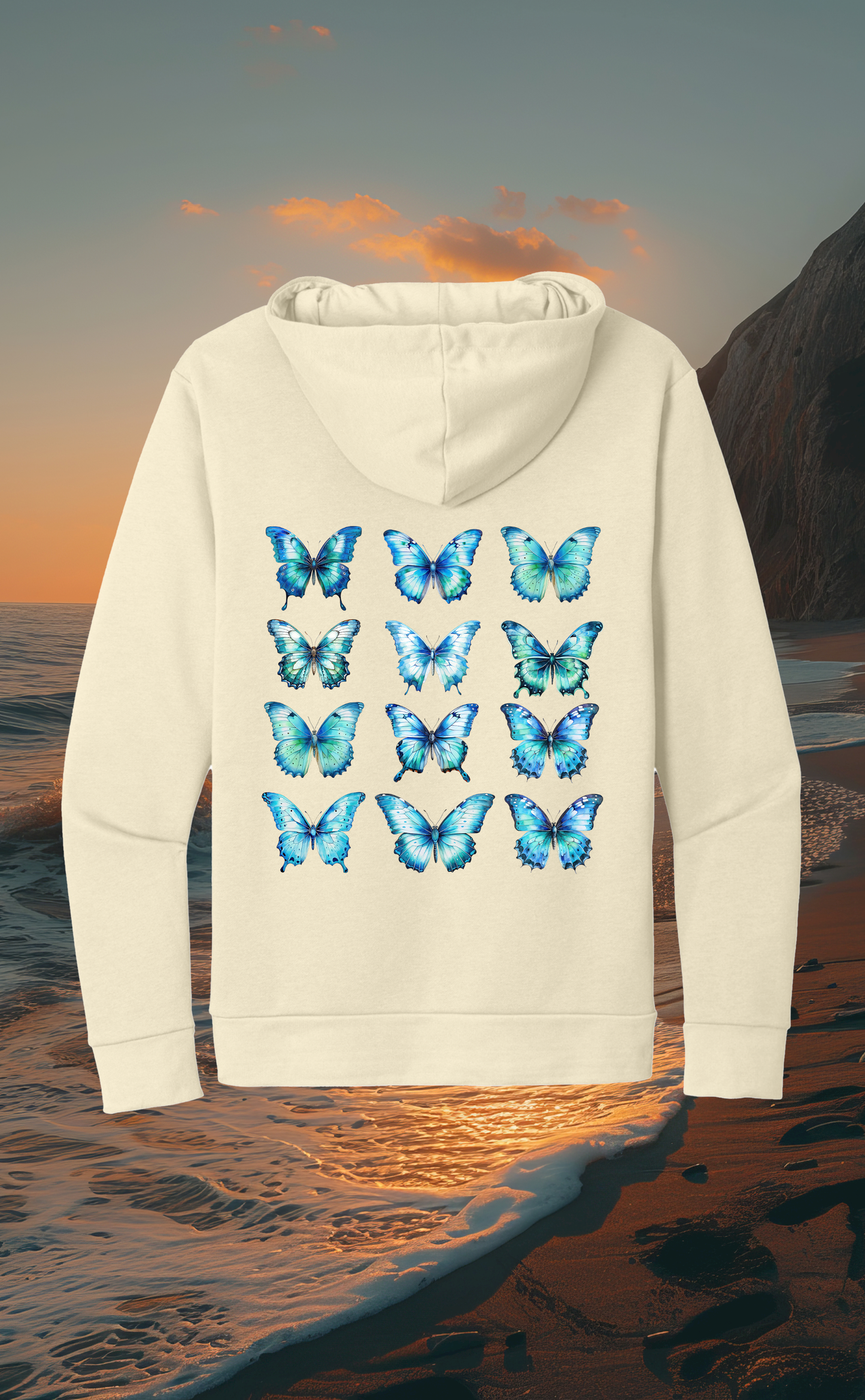 Blue Butterflies Hoodie