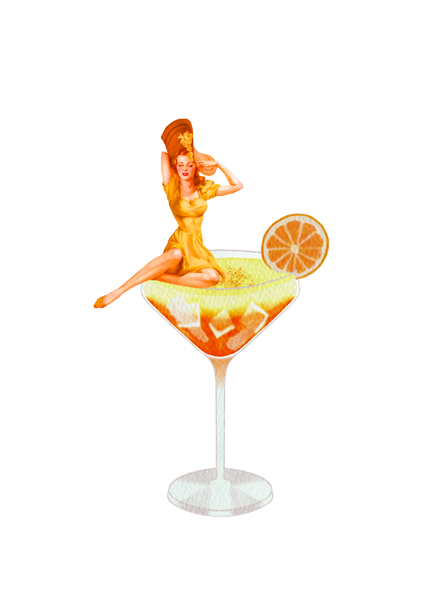 Pin Up Martini Fitted Baby Tee