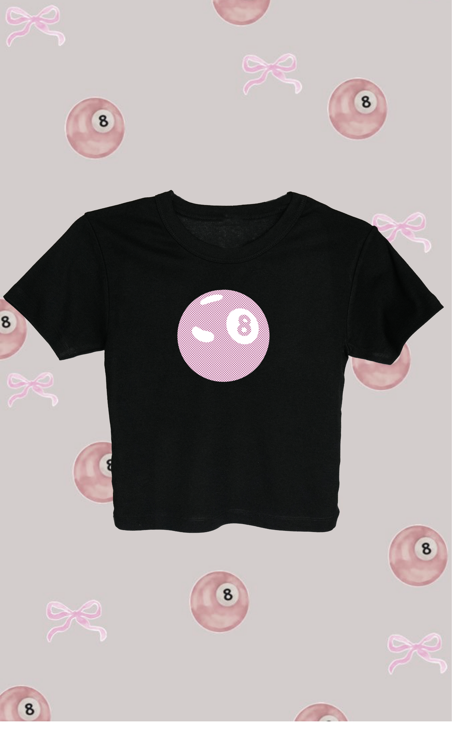 Pink 8ball Baby Tee