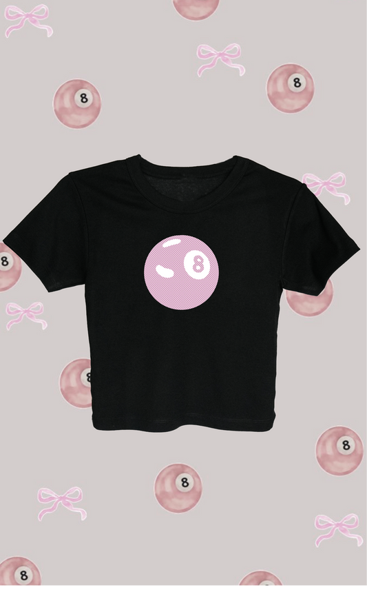 Pink 8ball Baby Tee