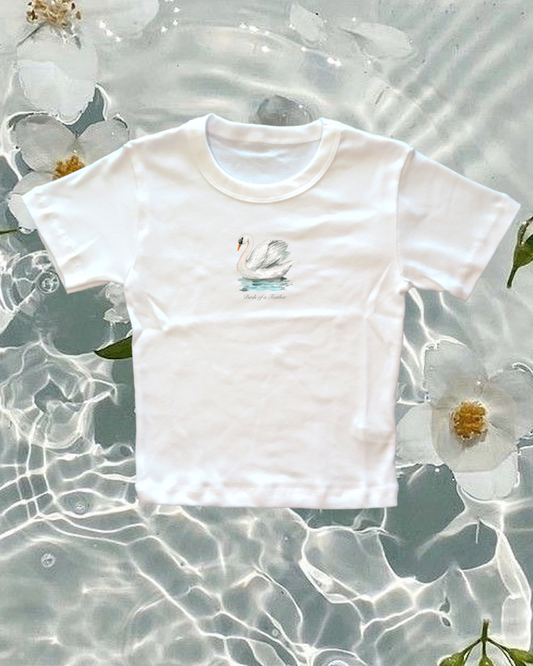 White Swan Birds of a Feather  Baby Tee